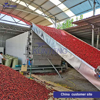 Déshydrateur professionnel de légumes secs poivre indien yeux d'oiseaux piments séchoir ligne de Production de meulage