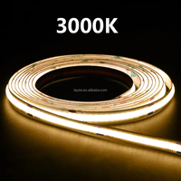 Ruban LED flexible COB 12V/24V 320 LED 8MM pour décoration intérieure, vente en gros, 3000K 4000K 6500K