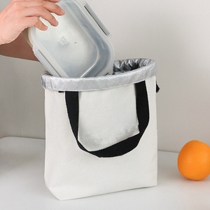 Sac isotherme japonais écologique réutilisable, article promotionnel personnalisé, sac isotherme en toile portable avec cordon de serrage - Product Image 1