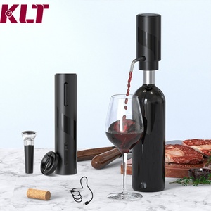 All Black <b>Wine</b> Opener Corkscrew Automatic Rechargeable <b>WIne</b> <b>Decanter</b> <b>Set</b> Electric Rechargeable <b>Wine</b> Opener - Product Image 1