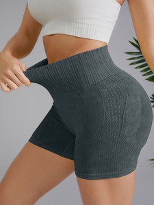 <span class=keywords><strong>Leggings</strong></span> Fitness a vita alta da donna senza soluzione di continuità in Spandex con sedere Scrunch abbigliamento sportivo pantaloncini a compressione Casual per ragazze atletica all'ingrosso - Product Image 4