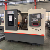 Tour CNC à lit incliné haute vitesse pour travaux lourds TCK50Y/500 avec commande GSK pour tournage et fraisage