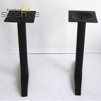 Vente en gros - Pieds de table doubles en métal noir moderne Sunshine JM3002 - Base de table basse pour plateau en marbre