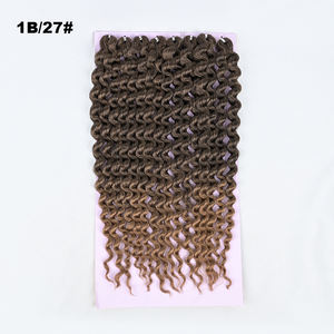 Cabello de Crochet Rizado Italiano Vivian 8X de 18 Pulgadas y 240g, Fibra Premium 100% <span class=keywords><strong>Kanekalon</strong></span>, <span class=keywords><strong>Pelo</strong></span> para Trenzar de Crochet con Onda de Agua Similar al Cabello Humano - Product Image 1