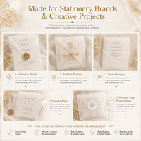 Sobre de Papel Translúcido con Estampado en Caliente Brillante y Borde Decorativo para Invitaciones de Boda, Experiencia de Desempaquetado Inigualable