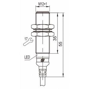 म्यूजिया M12 इंडटिव निकटता सेंसर निर्माता धातु वस्तुओं के लिए पहचान - Product Image 4