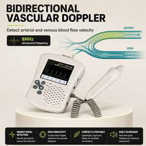 Detector de Flujo Sanguíneo <span class=keywords><strong>Doppler</strong></span> Vascular Portátil de 8MHz Recargable para Uso Veterinario y Medición de ABI en Arterias y Venas Periféricas - Product Image 5