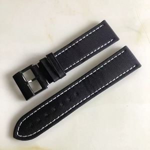 Correa de Reloj de Repuesto con Logotipo Personalizado, Correas de Cuero Genuino para <span class=keywords><strong>Relojes</strong></span> <span class=keywords><strong>Breitling</strong></span> de 22 mm y 24 mm, Correa de Reloj de Nailon y Lona - Product Image 3