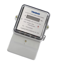 TANHO DDS6666 Meteran Listrik Digital Satu Fasa 220V LCD Pengukur Energi kWh 40A Kelas Akurasi 2