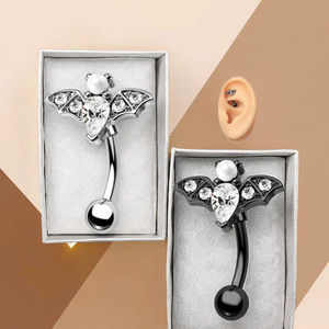<span class=keywords><strong>Piercing</strong></span> de barra curvada de acero inoxidable, anillo de ceja de murciélago, anillo de 16G, <span class=keywords><strong>Piercing</strong></span> de diseño de moda para hombres y mujeres - Product Image 6
