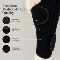 Attelle de genou pour chien, double support pour pattes avant, réglable, rembourrée, anti-rayures, avec sangle d'épaule, pour grands chiens, en polyester