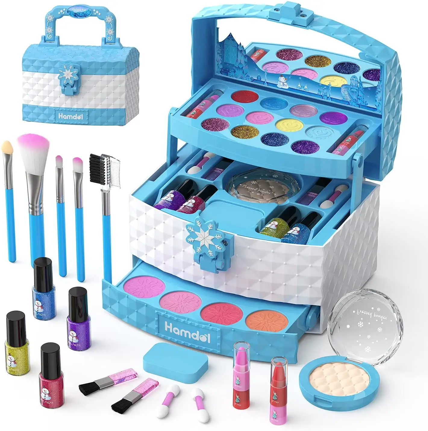 OEM ODM Girls Pretend Play Makeup Sets Make Up Kits with Cosmetic Bag Children's Play Cosmetics Toy for Toddler Girl Gifts