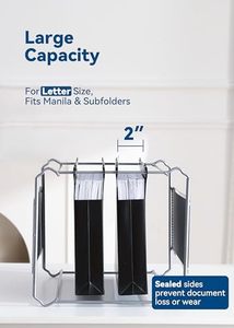Carpeta de Archivo Colgante de Plástico de Gran Capacidad con Bolsillos Expandibles de 2 Pulgadas, Resistente, Insertable en Archivadores, con Separadores de 1/5 - Product Image 2