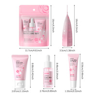 Offre Spéciale Ensemble d'emballage de soins de la peau de luxe Crème pour les yeux Crème pour le visage Sérum Sakura Ensemble de soins de la peau