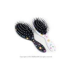 Cepillo de pelo iónico compacto con mango de ABS Peine de corte de metal de cerdas de plástico para uso en salón Tamaño pequeño Envío de color aleatorio - Product Image 1