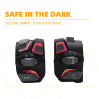 Commutateur universel de clignotants de moto à LED, interrupteur de guidon coloré pour moto, commande de guidon modifiée