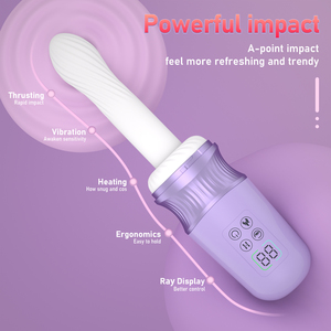 <b>Vibrator</b> Thrusting Heating Female Massager Sex Toy 7 Modes Silicone a Point 10mm 150 Impacts 9000 RPM - Product Image 5