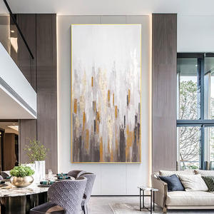 Soft Neutral Arts Hotel Wall Art Handmade <b>Canvas</b> Abstract Still Life Oil Paintings Mixed Media Unframed Original - Product Image 5