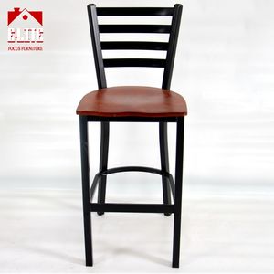 Chaise de bar à manger <span class=keywords><strong>Starbuck</strong></span> High Design avec cadre en métal et siège en bois pour bureau à domicile, hôtel et appartement en vente - Product Image 3