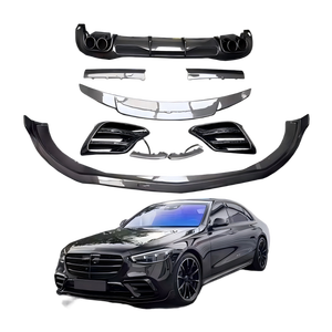 Kit Carrozzeria in Fibra di Carbonio B per <span class=keywords><strong>Mercedes</strong></span>-<span class=keywords><strong>Benz</strong></span> <span class=keywords><strong>Classe</strong></span> <span class=keywords><strong>S</strong></span> S450 S63 W223 2021-2022 - Upgrade Labbro Anteriore/Typhoon Anteriore/Diffusore Posteriore/Spoiler - Product Image 1