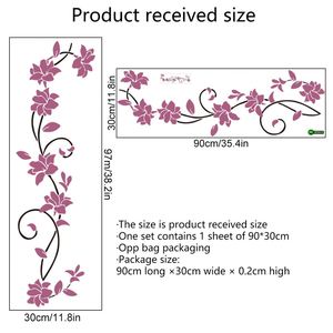 Nouveaux autocollants muraux décoratifs à motif floral créatif pour porte, autocollants muraux amovibles pour fond de salon - Product Image 6
