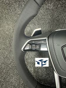 Pour Audi S RS Sline <span class=keywords><strong>logo</strong></span> S3 Q3 Q5 Q7 Q8 RSQ3 RSQ5 RSQ7 RSQ8 personnalisé tout alcantara volant nu couture multicolore personnalisée - Product Image 2