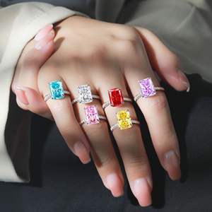 Anillos de Piedras Preciosas de Oro Sólido de 14K de Alta Calidad, Diseño Hermoso, Tendencia de Moda 2022, Joyería Mercery para Mujer, para Compromiso - Product Image 3