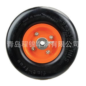 Rueda de espuma de poliuretano sólida Cheng Jin Vehicles 9x350-4 para cortacésped, rueda delantera de repuesto con capacidad de carga de 100 kg - Product Image 3