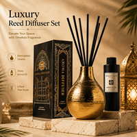 Diffuseur de parfum d'ambiance en or de style moyen-oriental