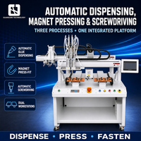 Machine de vissage automatique multi-stations avec distribution de colle et pressage magnétique pour l'assemblage électronique 700W 110-220V