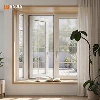 Fenêtres à battants en verre trempé WANJIA, design français, à rupture de pont thermique, pour balcon, en vinyle