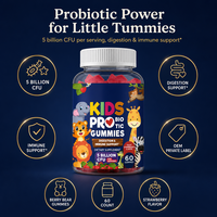 Gummies Probiotiques pour Enfants 5 Milliards de UFC Soutien Digestif et Immunitaire 60 Unités Fraise OEM