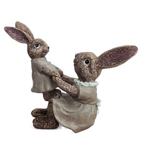 Kible coniglio ornamento in resina che bacia coniglio decorazione di pasqua dolce decorazione regalo artigianale decorazione per la casa - Product Image 6