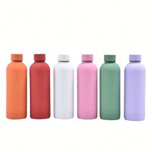 Gourde sportive en acier inoxydable à double paroi 500 ml/750 ml, qualité alimentaire sans BPA, bouteille d'eau à petite ouverture en acier 304 - Product Image 1