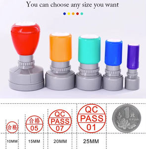 Nom personnalisé Logo Timbre QA QC Pass Petit Timbre Rond Certificat D'inspection Photosensible Flash Timbre - Product Image 5