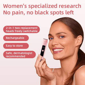 Depiladora Eléctrica 2 en 1 para Mujer, Recortadora de Bikini de Doble Cabezal, Resistente al Agua IPX6, Uso en Seco/Húmedo, Afeitadora Corporal Sin Dolor, Uso Doméstico, Inglés - Product Image 3