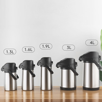Distributeur de café pompe à air 12 -24 heures chaleur rétention du froid en acier inoxydable thermos à eau pot à café avec poignée