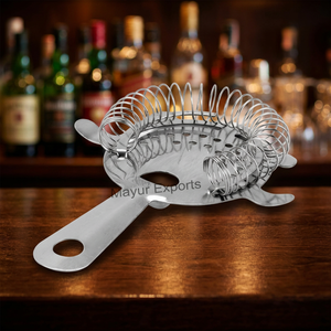 Mayur Exports Cocktail Strainer Metal <b>Bar</b> <b>Tool</b> Classic Reusable Drinkware Accessory - Product Image 3