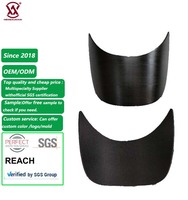 Visière plate en plastique PE et visière pré-courbée pour casquette de baseball, couleur noire, pour accessoires de sac