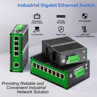 Switch Ethernet Industrial Duradero de 5 Puertos y 1000Mbps con Función SNMP para Aplicaciones Industriales, Montaje en Riel DIN, en Stock