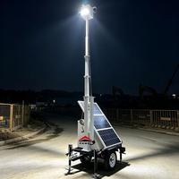 Outdoor Solar Security CCTV Trailers with 3*100W Solar Panels Portable Solar Surveillance Trailers for Outdoor Monitoring