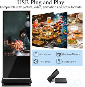 Display iklan Digital pintar berdiri di lantai Ultra ramping 4K UHD untuk promosi komersial dalam ruangan dan tampilan merek - Product Image 2