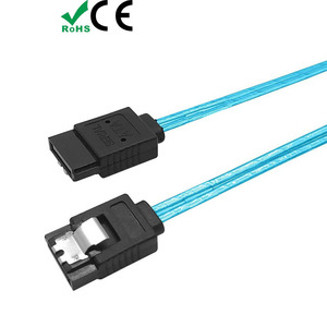 <b>SATA</b> 7P 180 To <b>SATA</b> 7P 180 Data Cable 12Gbps Blue Copper Wire For Hard <b>Drive</b> Server Connection - Product Image 2
