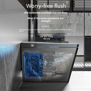 สุขภัณฑ์ราคาส่งถูก โถสุขภัณฑ์อัจฉริยะแบบชิ้นเดียว พร้อมระบบชำระล้างอัตโนมัติ โถสุขภัณฑ์สมัยใหม่ทรงสี่เหลี่ยมสำหรับห้องน้ำ - Product Image 4