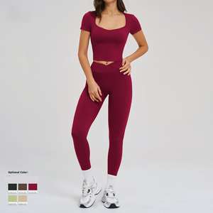 Nouvel ensemble de yoga et de sport athleisure 2026, multicolore, élastique, effet ventre plat, style chinois tendance et abordable - Product Image 3