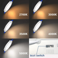 Spot Encastrable LED 4 et 6 Pouces, Downlight LED Extra Plat et Dimmable, Lampe LED Encastrée pour Intérieur Domestique avec Boîte de Jonction