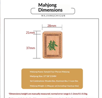 Ensemble de mahjong de luxe de style antique en bois de hêtre avec peinture de style nautique, cadeau d'affaires dans un coffret élégant