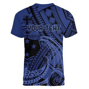 Camiseta Samoa 62nd Manuia Le Aso Tuto'atasi para Mujer, Cuello en V, Ajustada, Transpirable, Venta al por Mayor en Alibaba-China, Dropshipping Personalizado - Product Image 3