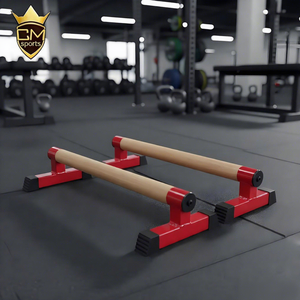 CHENGMO SPORTS 50CM Bois Push up Bar Stands Poignées Parallettes Bar Anti-slip Handstand Bars pour Calisthenics, Fitness, Workouts - Product Image 1