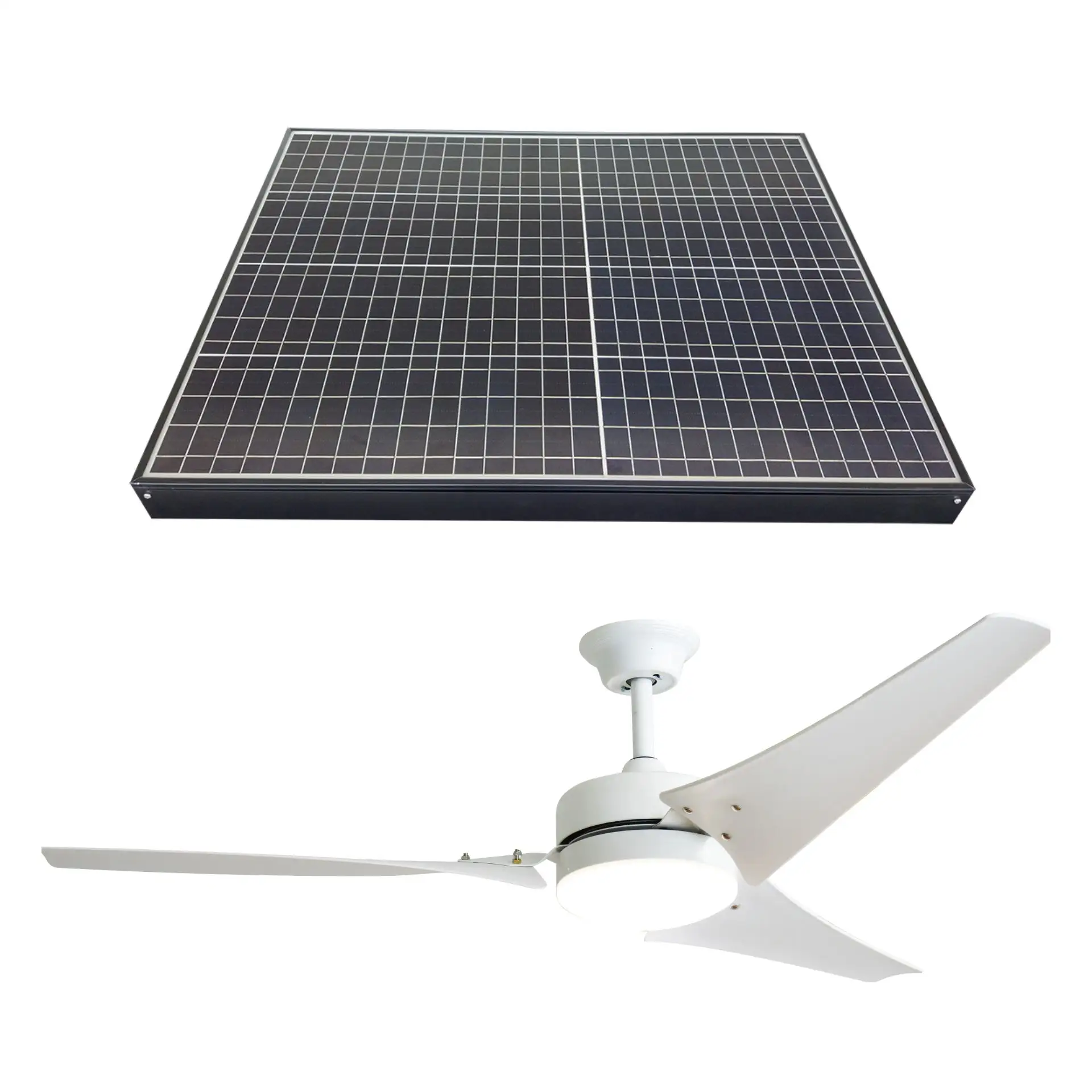 60inch Day & Night Use Home Appliances Remote Control Solar Home Ceiling Fan With LED Lights Remote Control